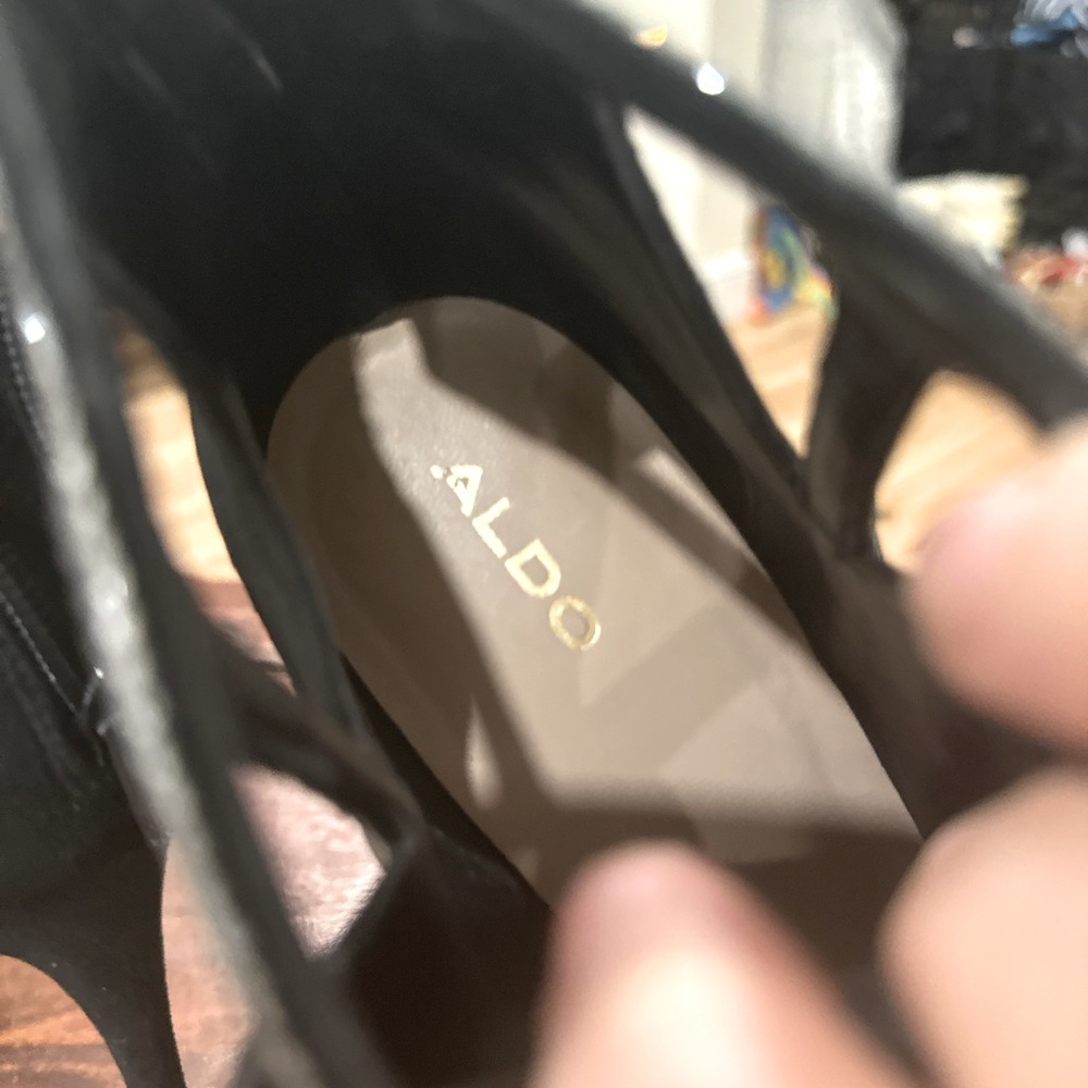 ALDO- Suede /Rhinestone Booties - Picture 2 of 5